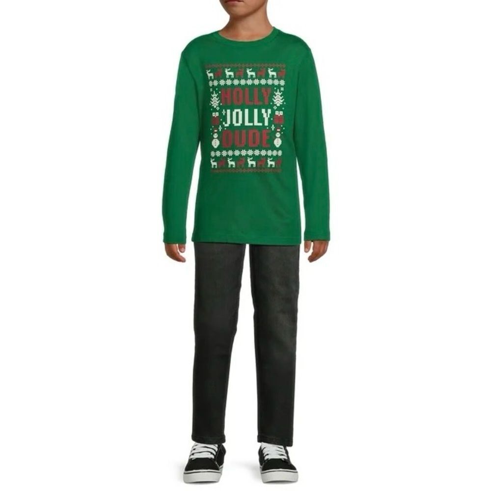 🔥5 for $30🔥 Holiday Time Boys’ Christmas Sweater Tee | Size S (6-7)